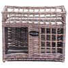 Pawsmark Two-level Willow Pet House with Soft Fabric Cushion For Cat or Dog, Grey QI003680